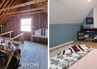 WEST TOLEDO ATTIC BUILDOUT - Before & After